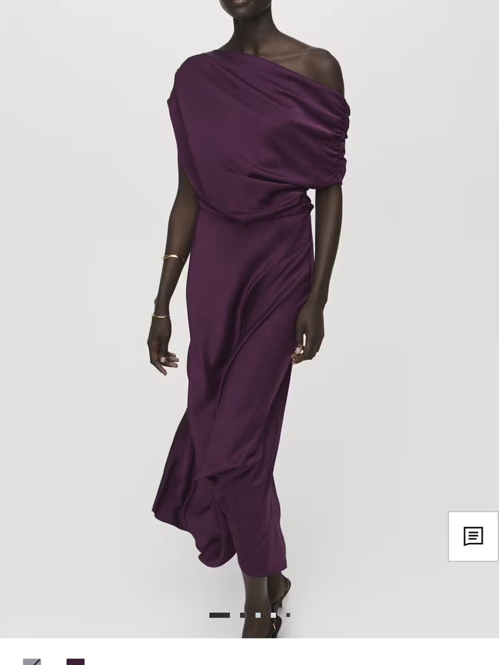 Elegant One-Shoulder Purple Maxi Dress